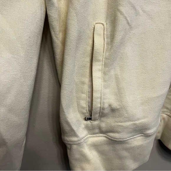 Polo Ralph Lauren Mens XL Performance Track Jacket Cream Cotton Poly - Picture 4 of 6